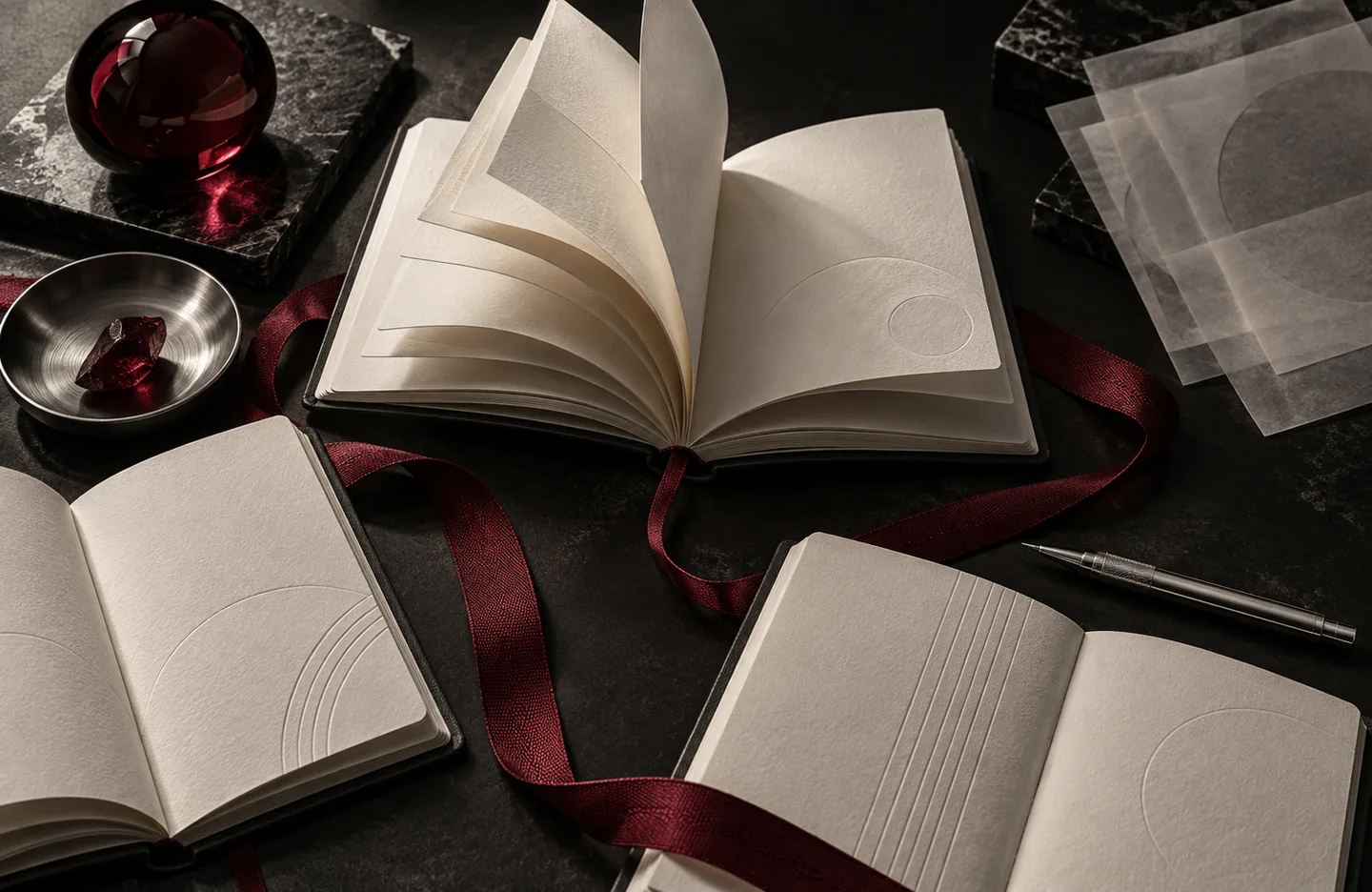Adaptive social protection — conceptual artwork in graphite, silver and burgundy.